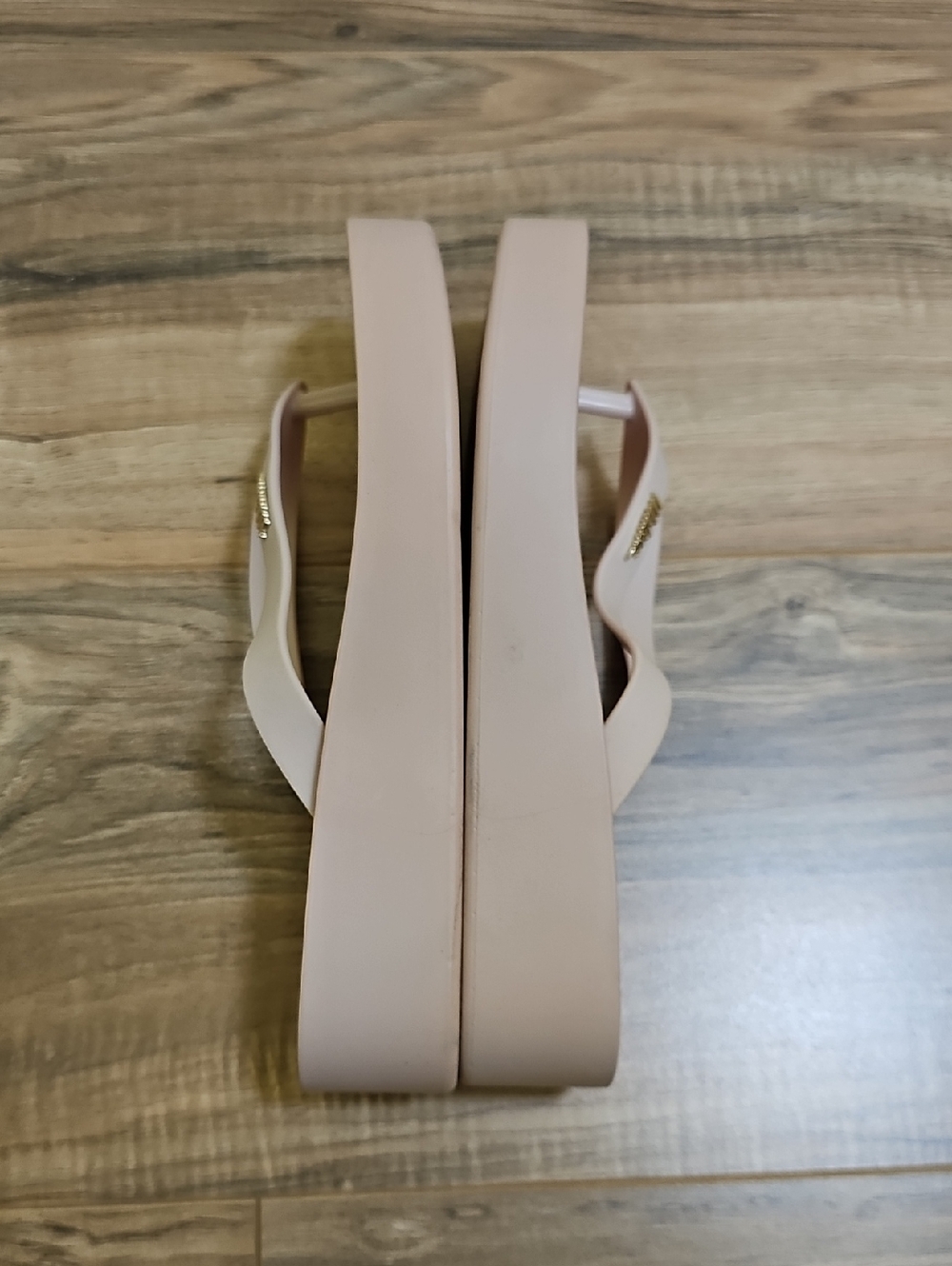Melissa Sun Venice Platform Flip Flops / Sandals, pink, size US 8 - Picture 7 of 10